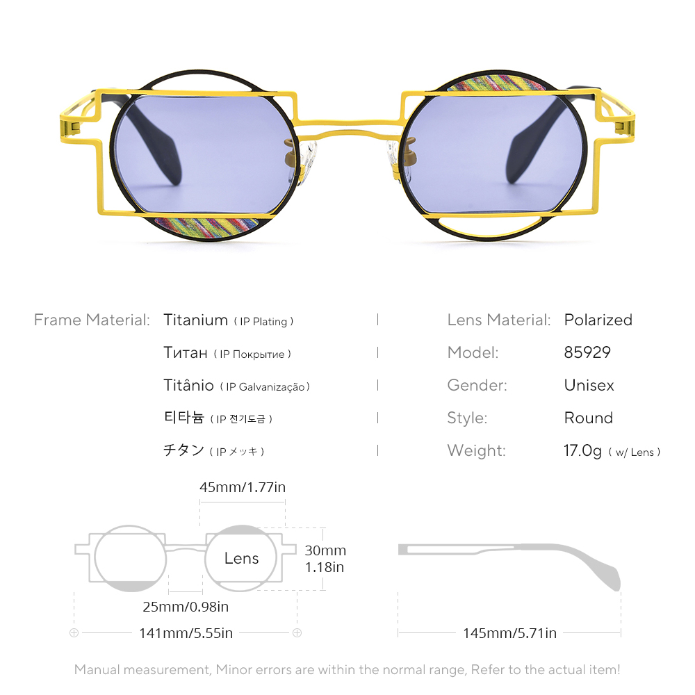 Óculos de Sol FONEX de Titânio - Men'S Fashion Round Glasses avaliação e preço