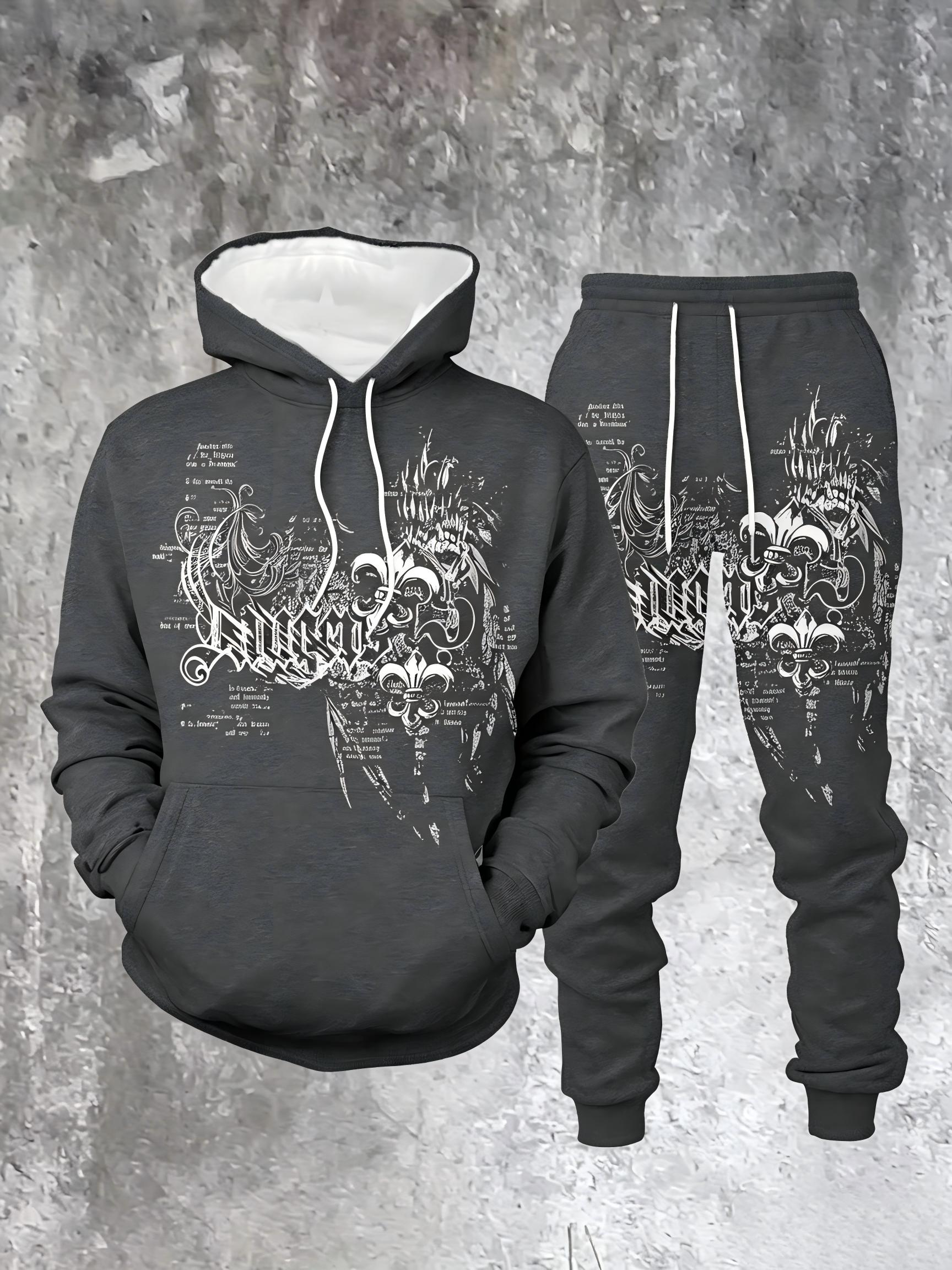 Conjunto de moletom com capuz  - Mens Fashion Streetwear avaliação e preço