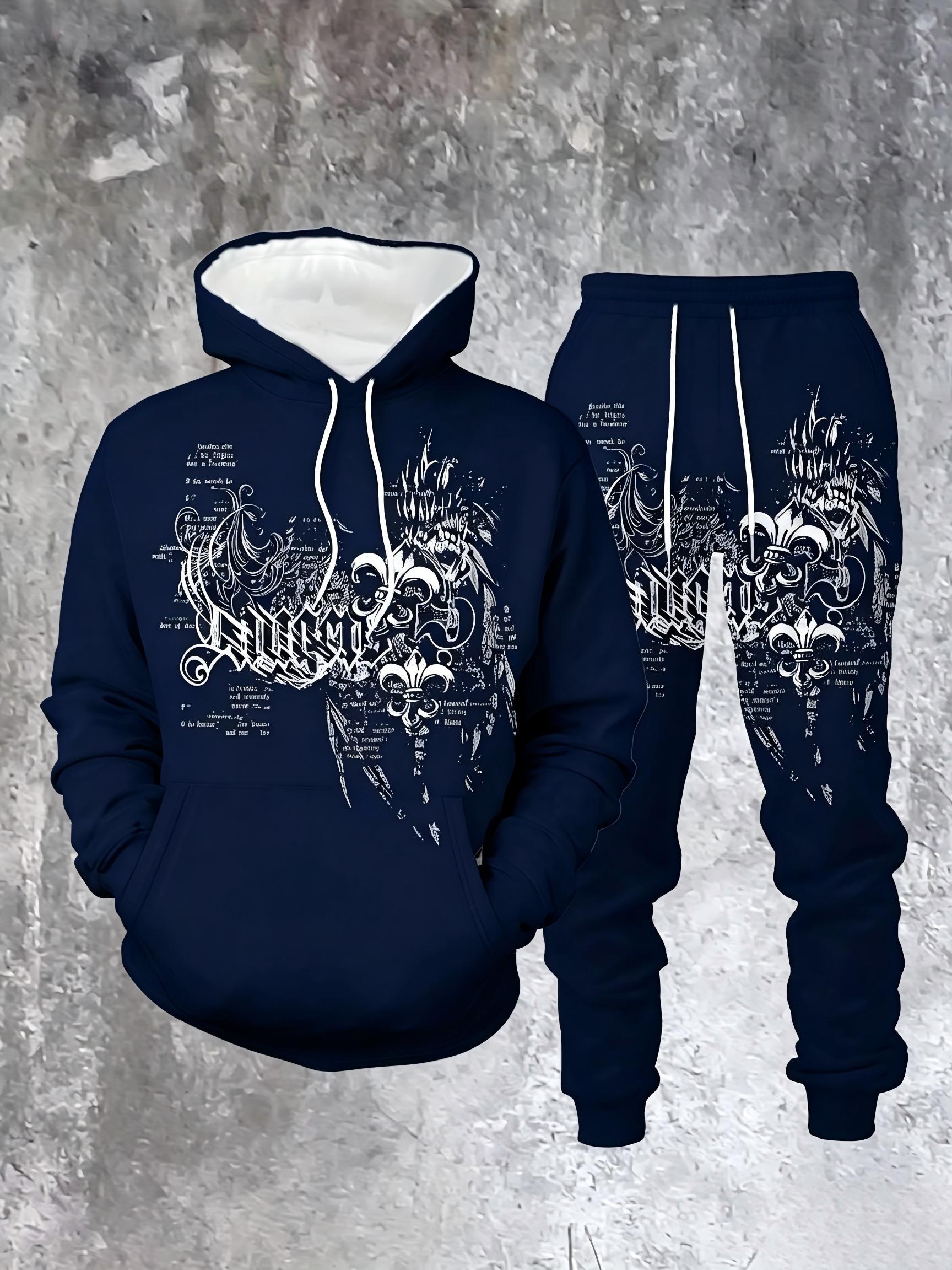 Conjunto de moletom com capuz  - Mens Fashion Streetwear avaliação e preço