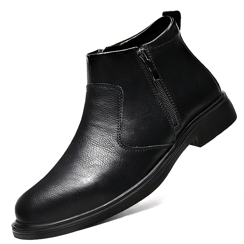 Novos Sapatos de Couro de Cano - Chelsea Boots Men avaliação e preço