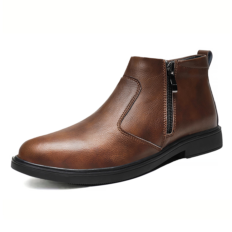 Novos Sapatos de Couro de Cano - Chelsea Boots Men avaliação e preço