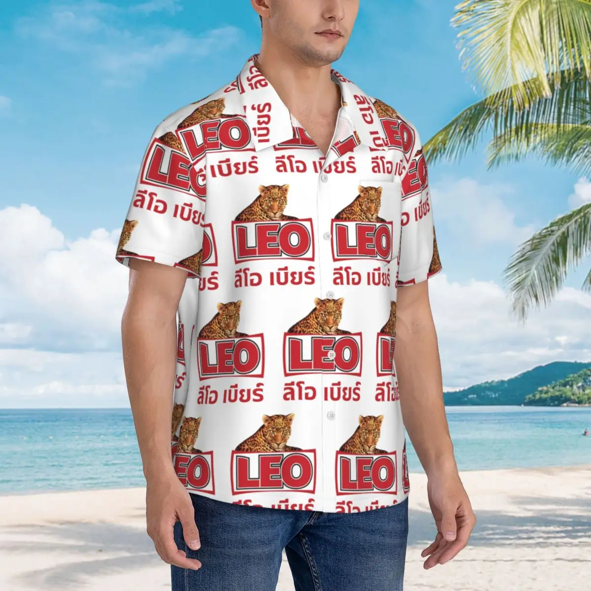 Camisas Havaianas Leo Beer Ban - Mens Fashion Bangkok avaliação e preço