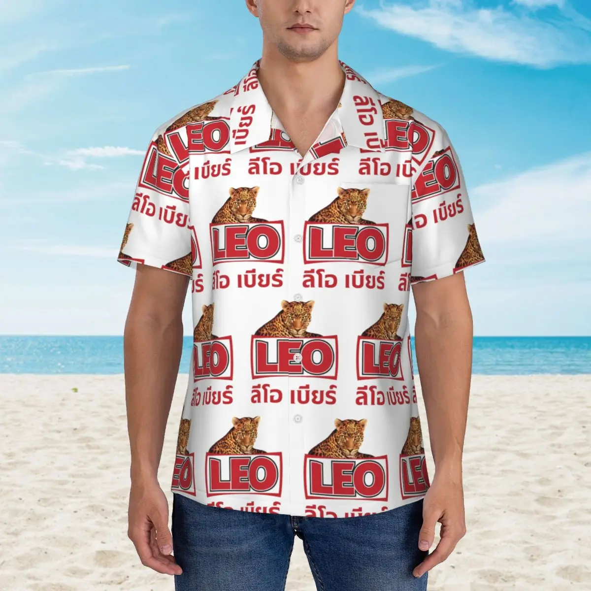 Camisas Havaianas Leo Beer Ban - Mens Fashion Bangkok avaliação e preço