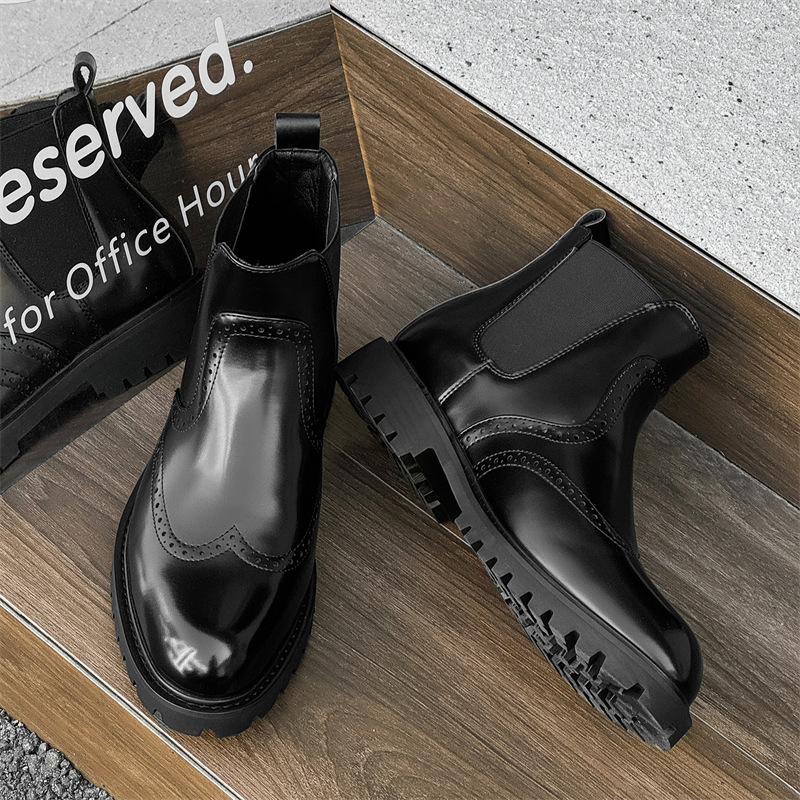 Tamanho grande moda masculina  - Chelsea Boots Men avaliação e preço