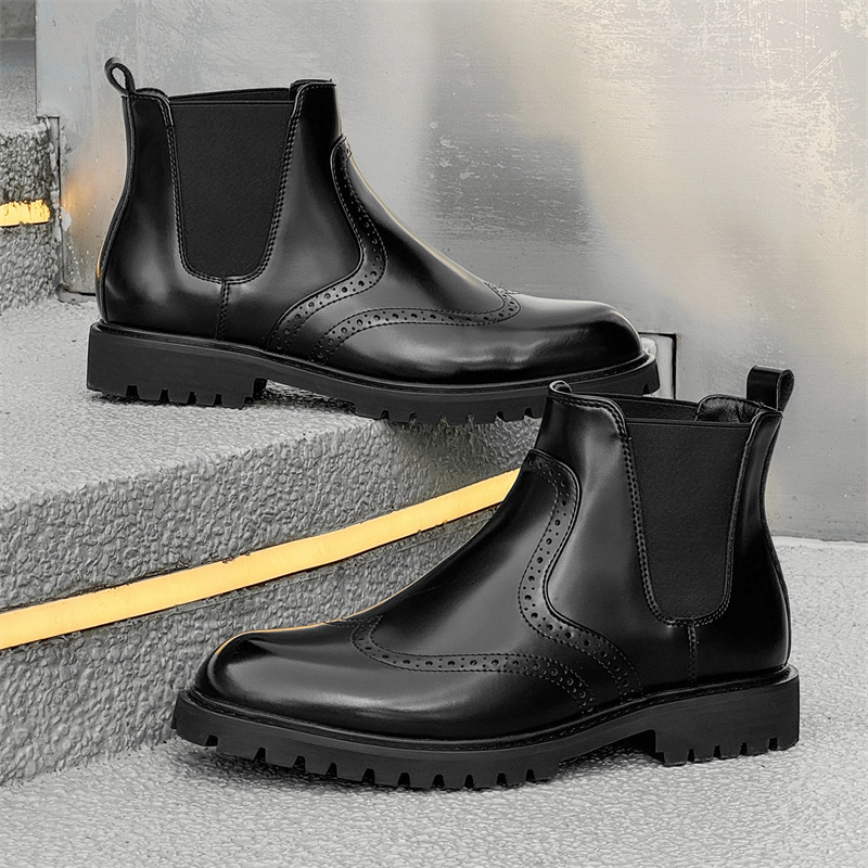 Tamanho grande moda masculina  - Chelsea Boots Men avaliação e preço