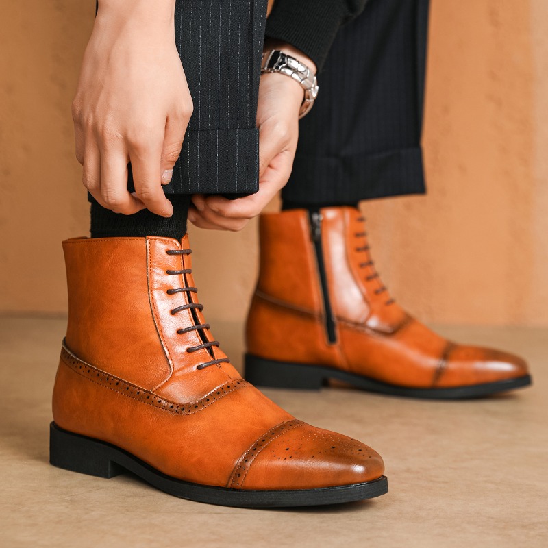 Botas masculinas de luxo novos - Chelsea Boots Men avaliação e preço