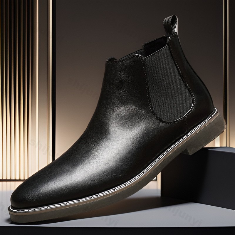 Bota de couro casual de negóci - Chelsea Boots Men avaliação e preço