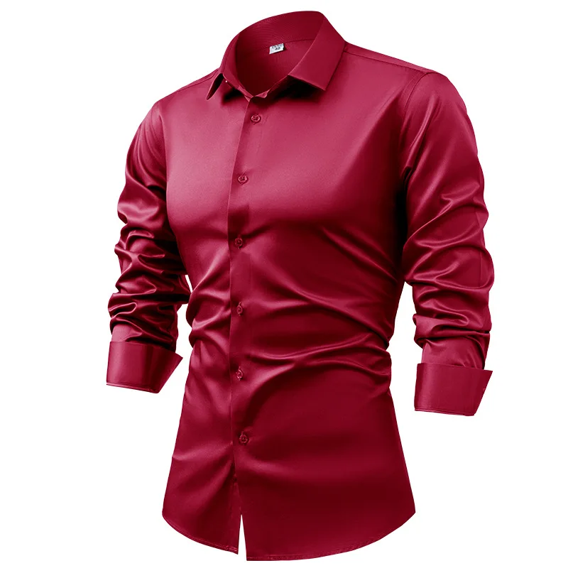 2025 primavera outono azul rea - Dress Shirt Non-Iron avaliação e preço