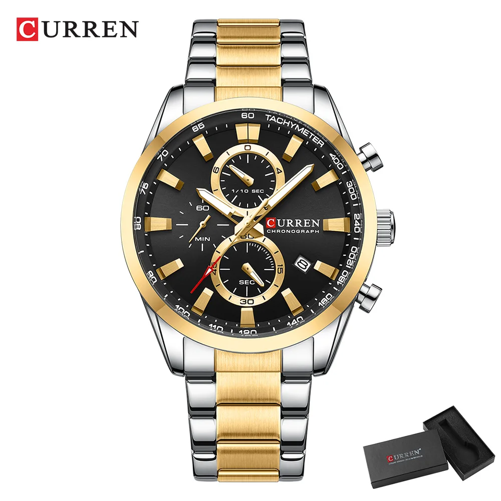 CURREN Casual Quartz Chrono Sp - Fashion Mens Watches avaliação e preço