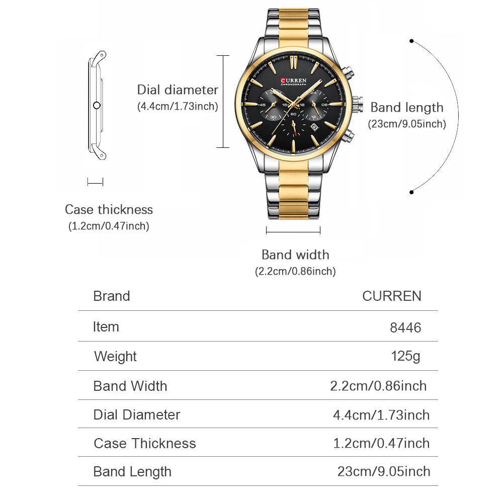 CURREN Casual Quartz Chrono Sp - Fashion Mens Watches avaliação e preço
