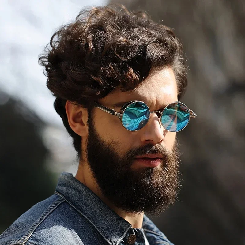 Óculos de sol clássicos steamp - Men'S Fashion Round Glasses avaliação e preço