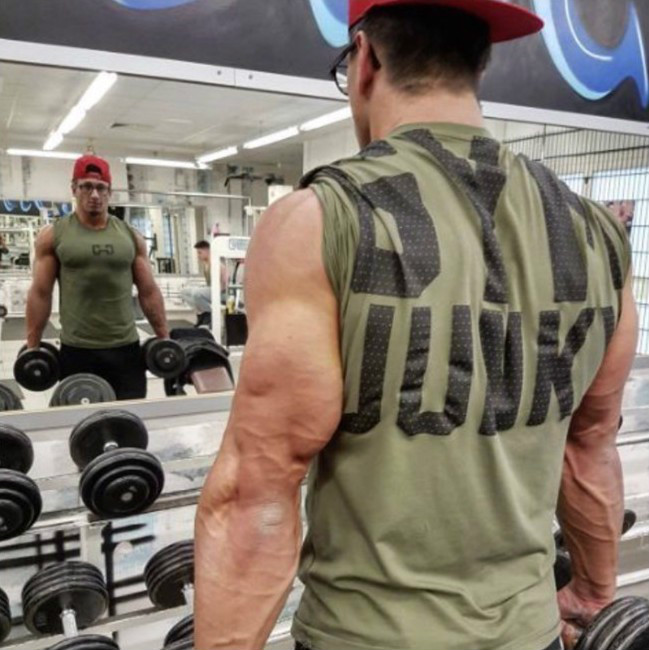 Moda masculina t camisa mascul - Muscle Tee Workout avaliação e preço