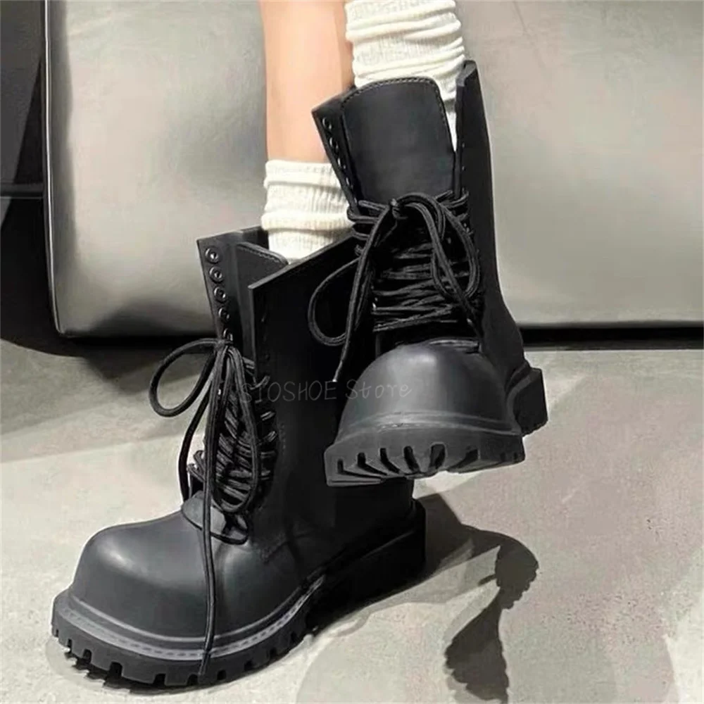 Botas pretas de fundo grosso p - Chelsea Boots Men avaliação e preço
