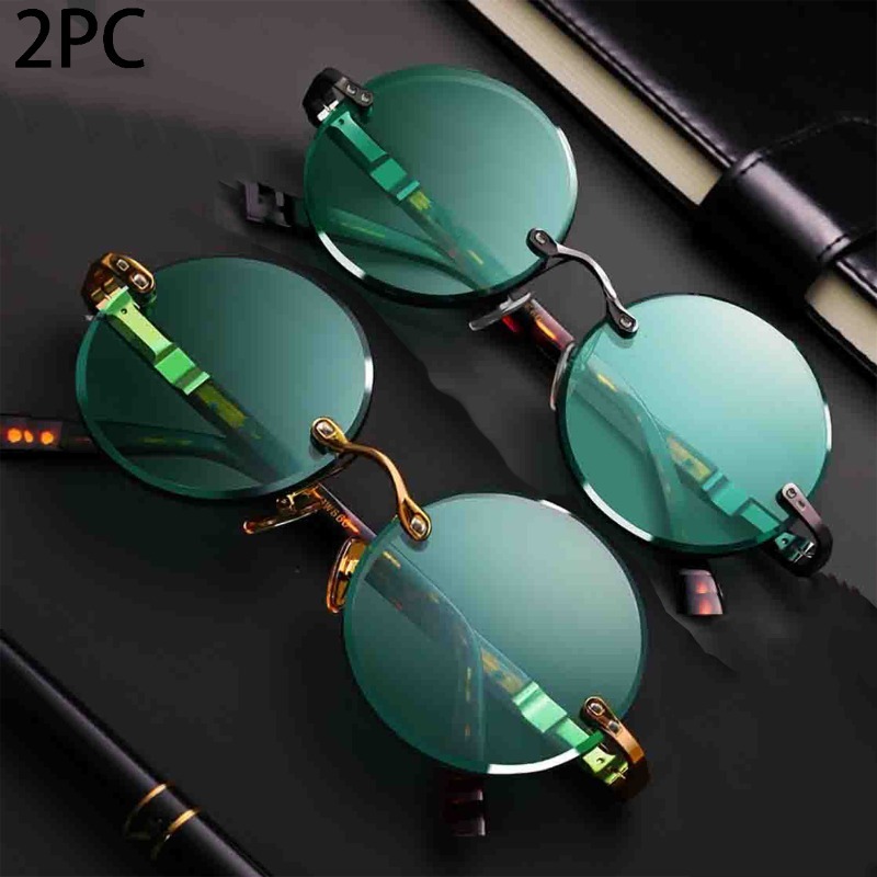 Óculos de Sol Clássicos Sem Ar - Men'S Fashion Round Glasses avaliação e preço