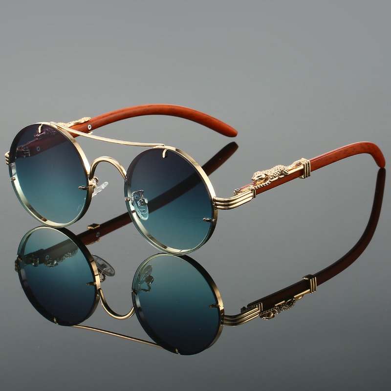 Óculos de Sol Redondos Popular - Men'S Fashion Round Glasses avaliação e preço