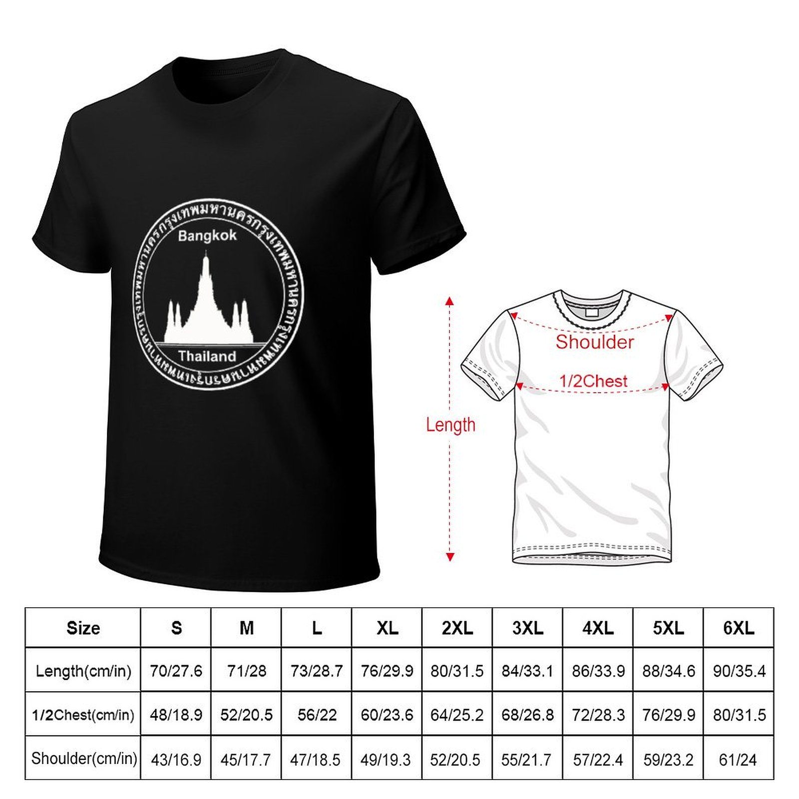 Camiseta de viagem com estampa - Mens Fashion Bangkok avaliação e preço