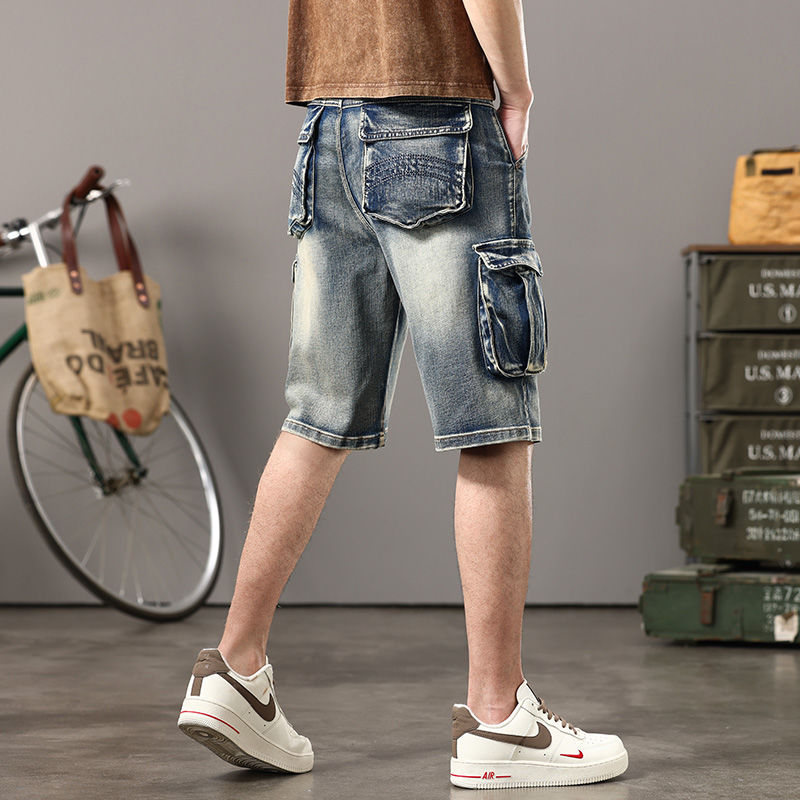 Shorts jeans na altura do joel - Mens Fashion Zip Up avaliação e preço