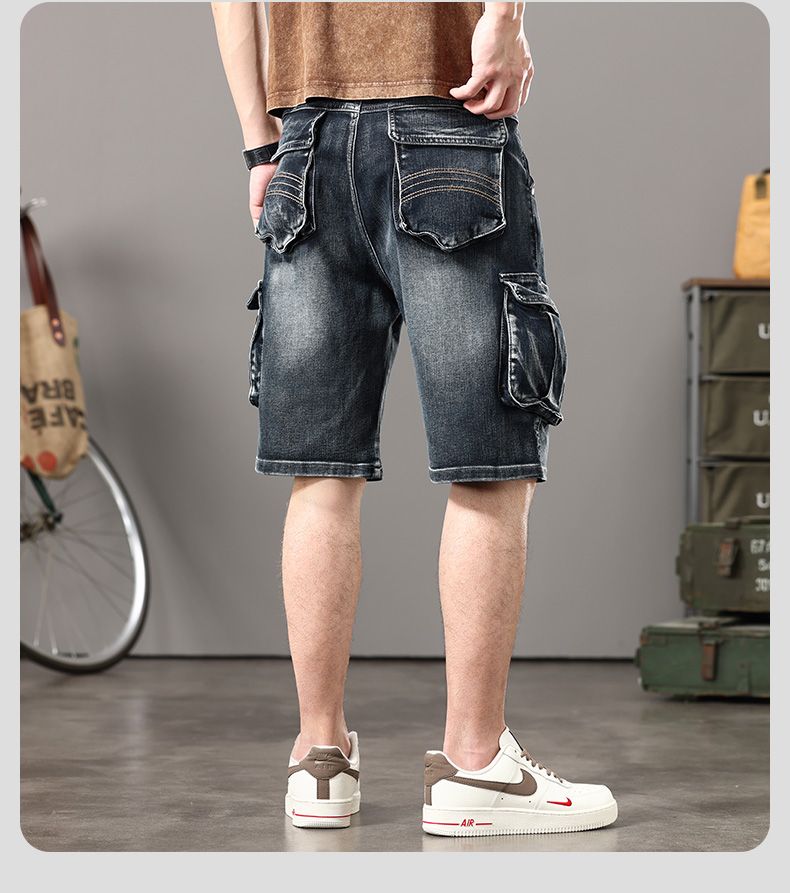 Shorts jeans na altura do joel - Mens Fashion Zip Up avaliação e preço