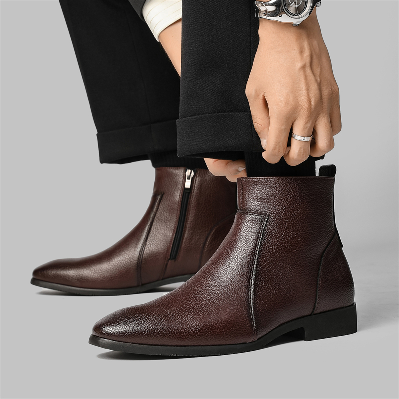 Botas de Couro Macio para Home - Chelsea Boots Men avaliação e preço