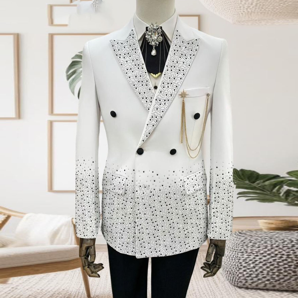 Ternos de Luxo Personalizados  - Slim Fit Blazer Men avaliação e preço