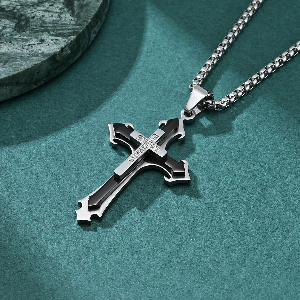 Novo design cruz colar masculi - Men'S Fashion Necklaces avaliação e preço