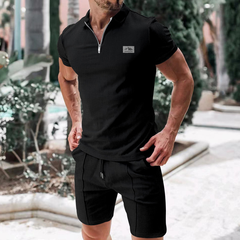 Novo Conjunto de Terno Masculi - Mens Fashion Zip Up avaliação e preço