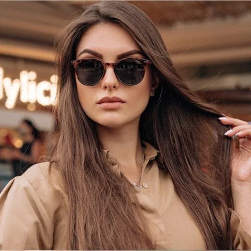 Óculos de Sol Vintage Redondos - Men'S Fashion Round Glasses avaliação e preço