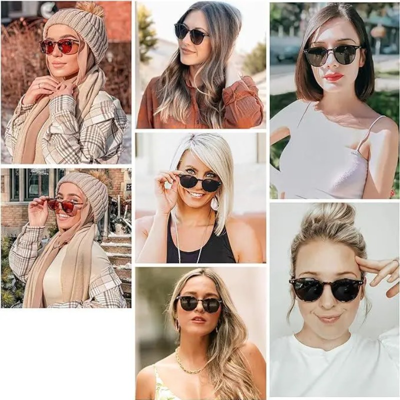 Óculos de Sol Vintage Redondos - Men'S Fashion Round Glasses avaliação e preço
