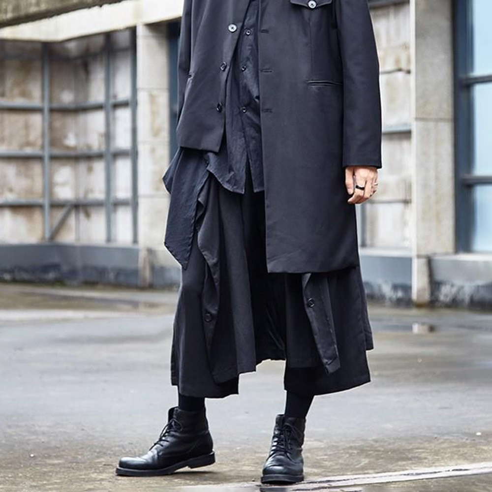 Calças Góticas Escuras Y2K com - Mens Fashion Trends 2026 avaliação e preço