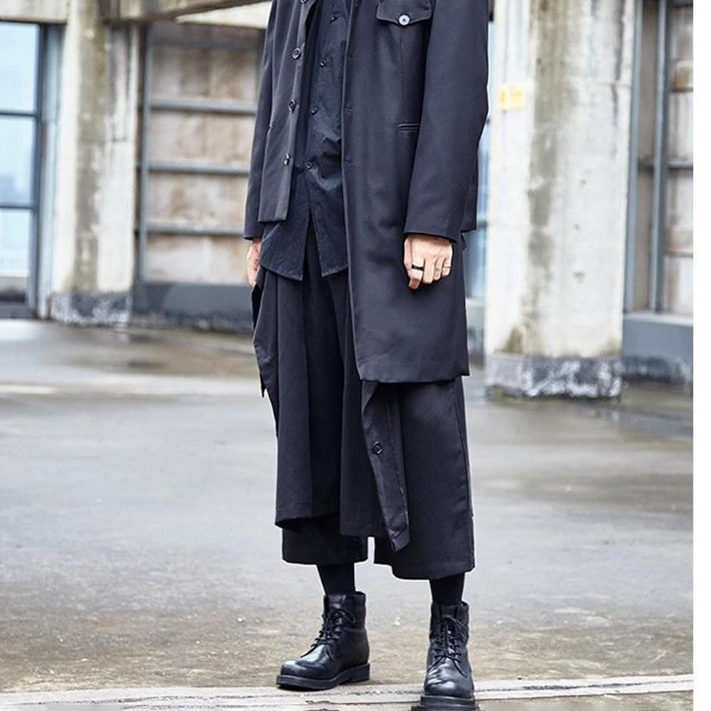 Calças Góticas Escuras Y2K com - Mens Fashion Trends 2026 avaliação e preço