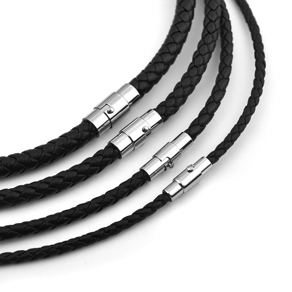 Colar de couro de 45/50/60cm c - Men'S Fashion Necklaces avaliação e preço