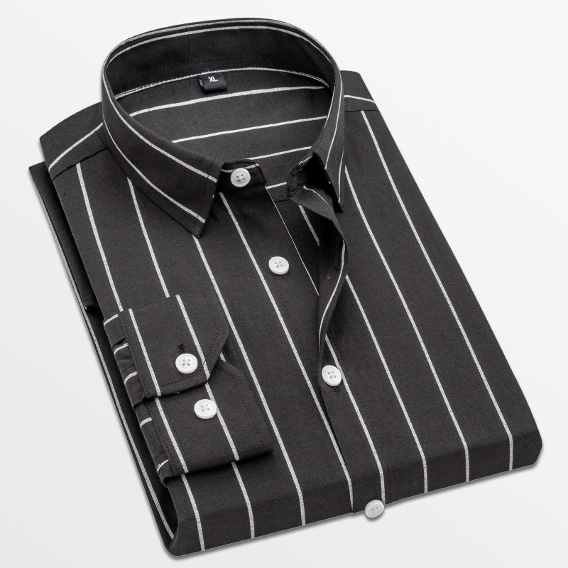 Camisa listrada masculina de m - Dress Shirt Non-Iron avaliação e preço