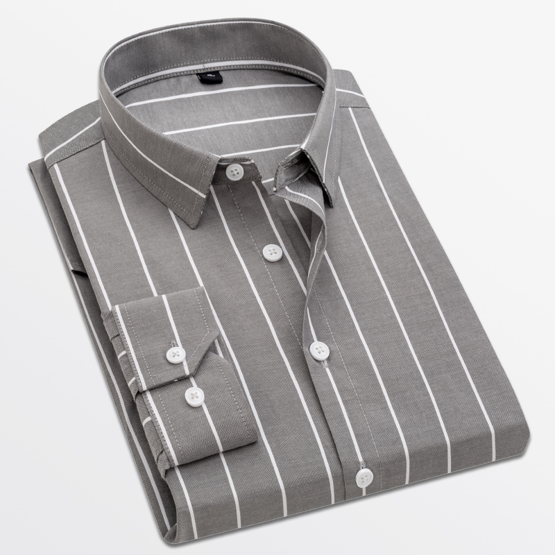 Camisa listrada masculina de m - Dress Shirt Non-Iron avaliação e preço