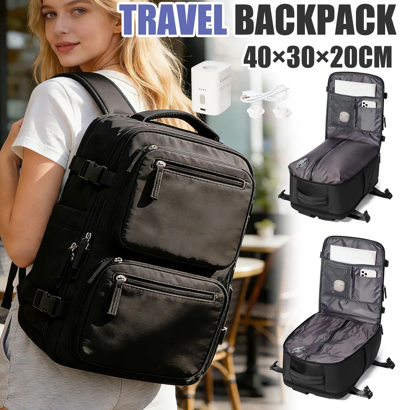 Mochila Feminina com Bomba de  - Mens Fashion Zip Up avaliação e preço