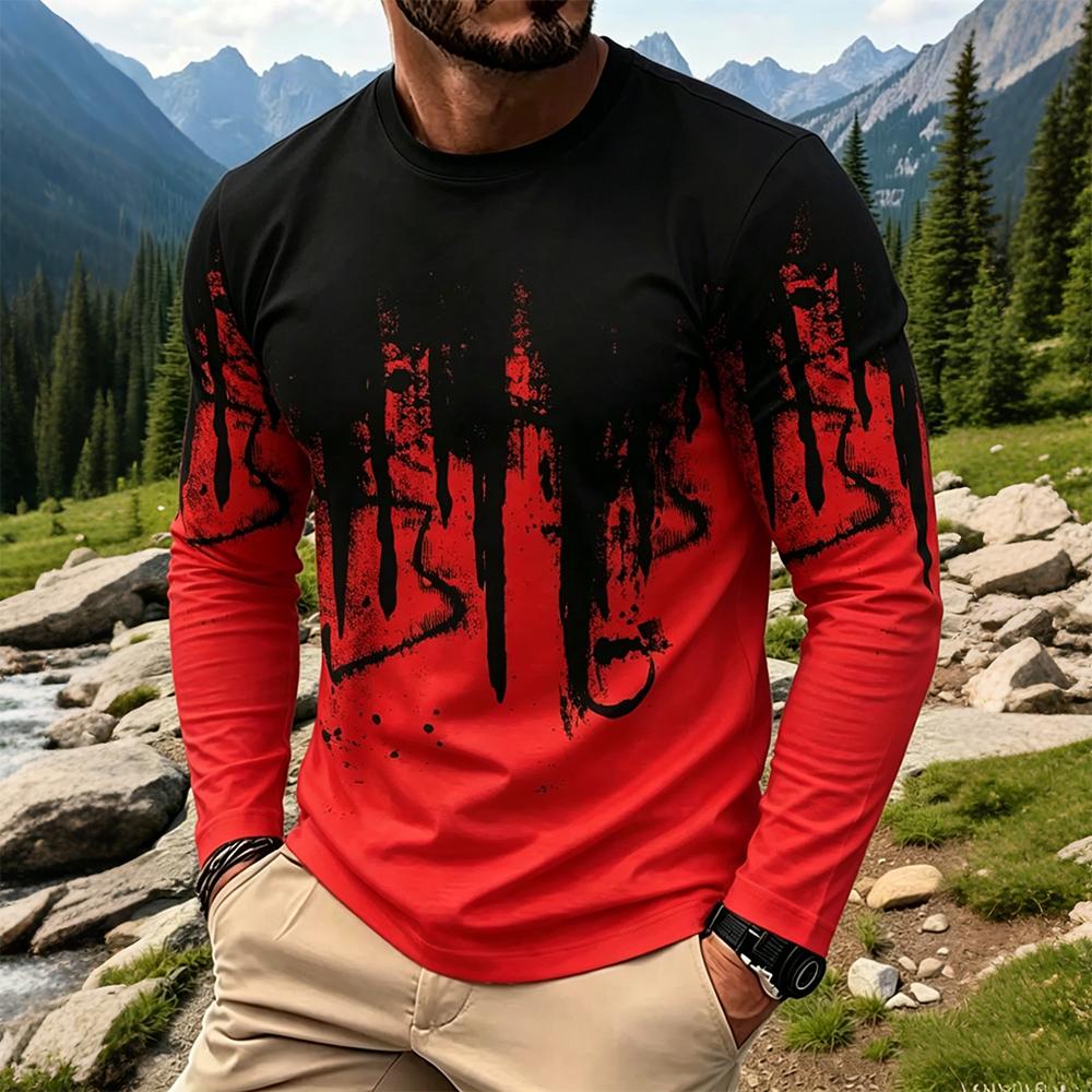 Camiseta Masculina de Manga Lo - Men'S Fashion For Summer avaliação e preço