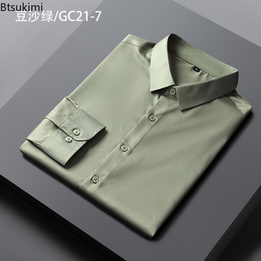 Novas Camisas Masculinas 2026  - Dress Shirt Non-Iron avaliação e preço